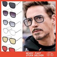 Kính mát hình chữ nhật cổ điển phong cách Siêu anh hùng Tony Stark Iron man thời trang cho nam