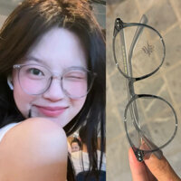 Kính mắt không độ gọng nhựa dẻo trẻ trung thời trang tròng TR90 mã 1308