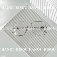 Kính mắt LOWe vuông LW50038U titan mạ bạc cao cấp Bisou eyewear