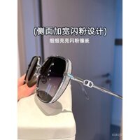 Kính mát mùa hè màu trắng nhạt cho phụ nữ, chống tia UV, kính lái xe mới thời trang, làm thon gọn khuôn mặt lớn, kính phân cực cao cấp