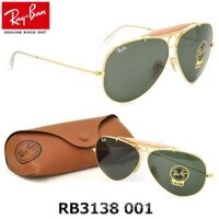 Kính mát nam 3KTU Ray/Ban Aviator RB3138 vàng/xanh