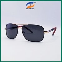 Kính mát nam mắt chữ nhật màu đen TTP905. Tròng Polarized phân cực chống tia UV, gọng nhựa mềm ôm mặt