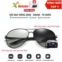 Kính mát nam mắt kính đổi màu đi ngày và đêm gọng nhôm magiê nhẹ, mắt kính polarized phân cực, chống UV - AR8722