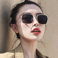 Kính Mát Nam Nữ Chống Nắng - Đi Biển Gọng Vuông Kim Loại Cao Cấp Không Gỉ Phong Cách Hàn Quốc Hot Trend - NGỌC HÂN