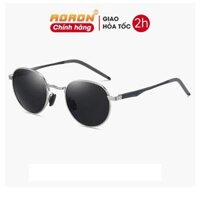 Kính Mát Nam Nữ, Kính Thời Trang, Kính Đi Chơi, Đi Biển Tròng Phân Cực Chống Tia UV400 AK040 - Aoron - G Bạc, Mắt Đen