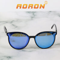 Kính Mát Nam Nữ, Kính Thời Trang Tròng Phân Cực Chống UV Dáng Mắt Mèo AK001- Aoron - Gọng Đen, Mắt Xanh