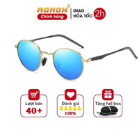 Kính Mát Nam Nữ, Kính Thời Trang, Kính Đi Chơi, Đi Biển Tròng Phân Cực Chống Tia UV400 AK040 - Aoron - G Vàng, M Xanh Dương