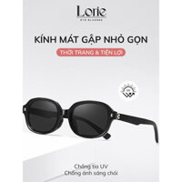 Kính mát Nam Nữ Lorie, Kính râm gập tiện lợi nhỏ gọn dễ mang theo Tròng kính chống tia UV400 bảo vệ mắt tuyệt đối - L137