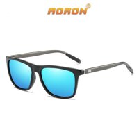 Kính Mát Nam Nữ, Mắt Kính Phân Cực Thời Trang, Gọng Kính Vuông Magie AK010 - AORON - G.Xám, Mắt xanhdương