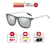 Kính Mát Nam Nữ, Mắt Kính Phân Cực Thời Trang, Gọng Kính Vuông Magie AK010 - AORON - Gọng Bạc, Mắt Bạc