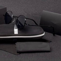 Kính mát nam nữ Mắt tròn nhỏ kim loại retro