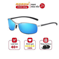 Kính Mát Nam Phân Cực Lái Xe Ngày Và Đêm, Chống Tia UV400 AK016 - AORON - Gọng Đen Mắt Xanh