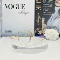 Kính mát nữ prada gọng đa giác cực trẻ trung màu xi trắng, xi vàng , hồng tặng khăn