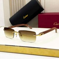 Kính Mắt Râm Cartier Gọng Gỗ