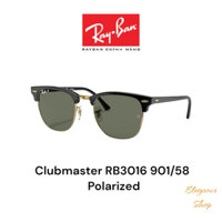 Kính mát RayBan CHÍNH HÃNG Clubmaster  RB3016 901/58 Unisex Polarized