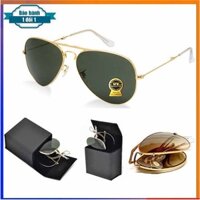 Kính Mắt RayBan gập gọn gọng kim loại tròng thủy tinh chống UV400