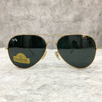 kính mát ray.ban phi công giọt nước tròng thủy tinh, gọng tăm titan