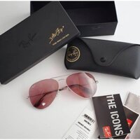 Kính mát Rayban RB3025 003/4R mắt hồng, viền bạc ⚜️Hàng Authentic⚜️