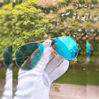 Kính Mát Rayban RB3025 112/17 mắt tráng gương xanh biển viền vàng (58-14-135)