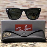 Kính mát Rayban Wayfarer nam rb2140 màu đen mờ với tròng kính gốc