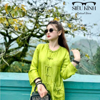 Kính mắt thời trang đi biển mắt kính râm Oval gọng kim loại mỏng hoạ tiết vân đá - Hot mới nhất 2024