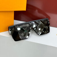 Kính mắt thời trang L họa tiết hoa vân logo LV gọng to LA on web fulbox CD