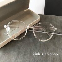 Kính Mắt Tròn Chống Ánh Sáng Xanh Nhựa Dẻo Nhẹ - TRONG SUỐT