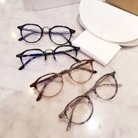 Kính mắt tròn gọng nhựa lõi titan, gọng kính cận cao cấp 98375 nhiều màu