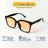Kính mát vuông nam nữ LILY EYEWEAR chất liệu nhựa cứng cáp chắc chắn CHỐNG TIA UV400 kiểu dáng thời trang KC23390