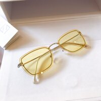 Kính màu, Kính râm Mắt vuông mini gọng mảnh nhẹ đi Ngày và Đêm  - Vàng
