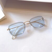 Kính màu, Kính râm Mắt vuông mini gọng mảnh nhẹ đi Ngày và Đêm  - Xanh