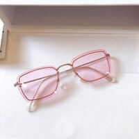 Kính màu, Kính râm Mắt vuông mini gọng mảnh nhẹ đi Ngày và Đêm  - Hồng