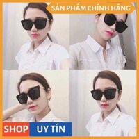 KÍNH NAM NỮ V6035 THỜI TRANG CHÂN VÀNG SIMPLE MÀU ĐEN NGẦU B55