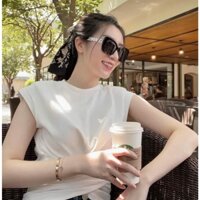 Kính Nữ Mắt Mèo Logo Đính Đá Sang Trọng Phong Cách Tiểu Thư