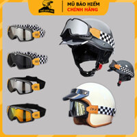 Kính phi công Barstow Goggles cao cấp gắn nón bảo hiểm,kính bảo hộ chống tia uv,ngăn bụi,gió cho mắt