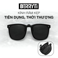 Kính râm BERRYTI Nam Nữ, Kính mát dạng kẹp chống tia UV chống ánh sáng chói bảo vệ mắt cho người cận thị - BR125
