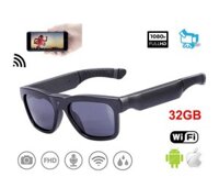 Kính râm camera wifi 1080p với bảo vệ chống tia UV400 + cao su IP22 + bộ nhớ 32 GB