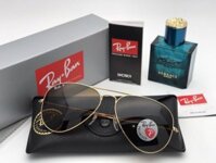 Kính râm cận dáng phi công huyền thoại Rayban aviator 3026 nam nữ gọng vàng