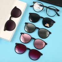 Kính Râm Cận TR90 Clip On Phân Cực Polarized 2 Trong 1 Bộ 5 Kẹp Cao Cấp 12158