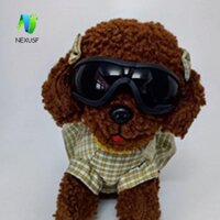 Kính râm cho chó NEXUSF, Kính râm cho chó có dây đeo có thể điều chỉnh chống gió, Phụ kiện cho chó Kính thú cưng chống sương mù chống tia cực tím du lịch