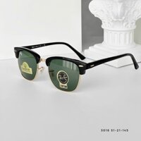 Kính Râm Clubmaster 3016, Mắt Kính Thủy Tinh Chống Xước, Kính Mát Thời Trang Cao Cấp Phong Cách Cổ Điển