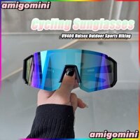 Kính râm đi xe đạp vuông quá khổ Khung lớn Đi bộ đường dài ngoài trời Xe đạp trượt tuyết MTB Chống gió Thời trang Hàn Quốc Y2K UV400 Kính mắt