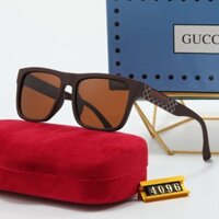 Kính râm GUCCI phong cách mới Tấm che nắng thông thường HT4096 Kính râm phù hợp hình vuông cổ điển