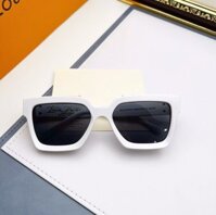 Kính râm, Kính mát nam nữ Mắt vuông viền vàng cao cấp - Màu Trắng