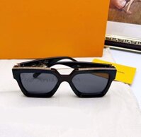 Kính râm, Kính mát nam nữ Mắt vuông viền vàng cao cấp - Màu Đen