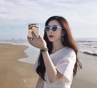 Kính Râm, Kính Mát Nữ Mắt Mèo Gọng Nhựa Dẻo Cao Cấp Chống Nắng Uv400 - Nhiều Màu Lựa Chọn - TRẮNG