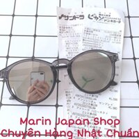 Kính râm mắt đen chống tia UV chống bụi đi đường hàng nội địa Nhật Bản kính tráng gương