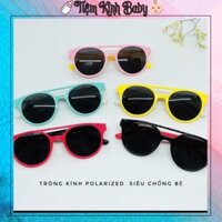 Kính râm mắt tròn gọng dẻo tròng chống tia bức- ánh sáng xanh, gọng kính mát thời trang sành điệu cho bé trai bé gái