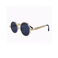 Kính râm Mắt tròn gọng xoắn lò xo cao cấp ĐEN