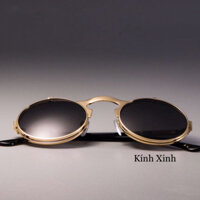 Kính râm Mắt Tròn Retro 2 Tròng 2in1